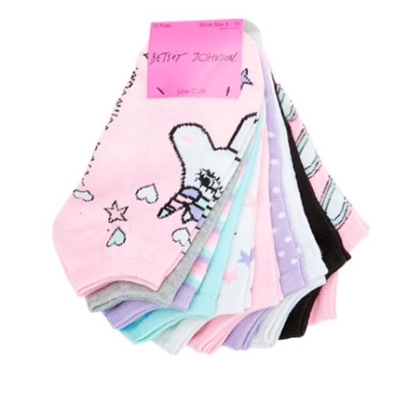 Betsey Johnson Accessories - Betsey Johnson 10 Pair Low Socks Unicorn NWT